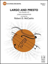 Largo and Presto Orchestra sheet music cover